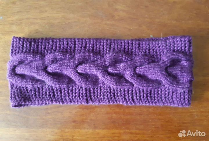 Вязаная повязка на голову