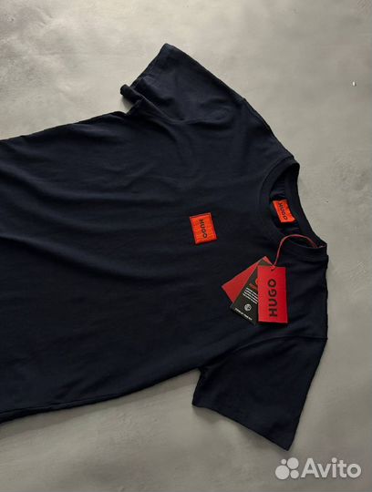 Футболка Hugo Boss темная мужская