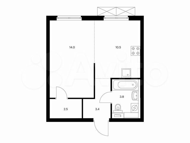 1-к. квартира, 34,2 м², 26/33 эт.