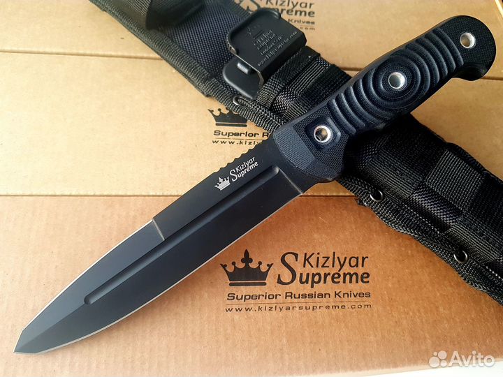 Нож Kizlyar Supreme Legion D2 Black Titanium