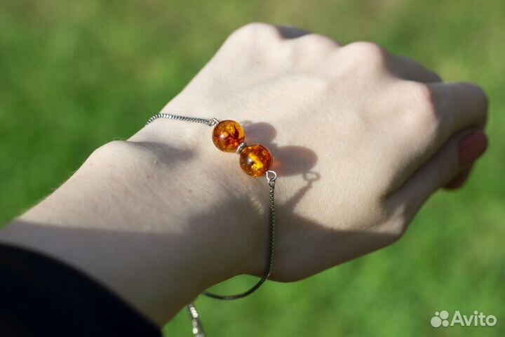 Браслеты с янтарём