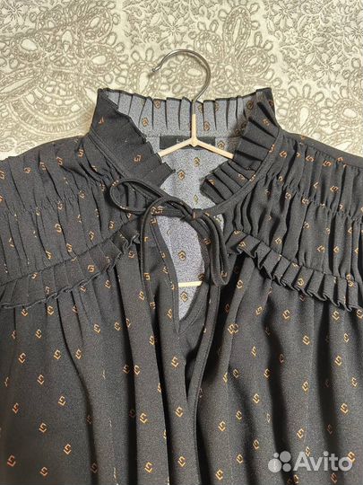 Платье lime с воротником на завязках