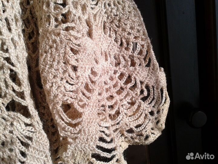 Шаль-пончо, ручная работа