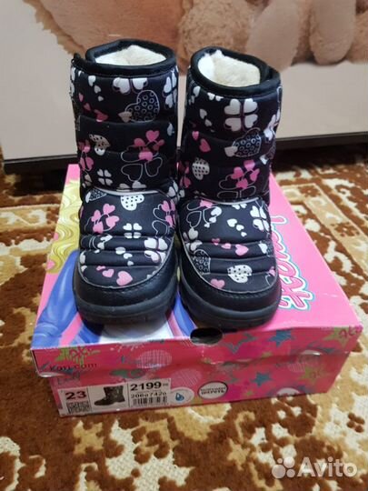 Сапоги дутые зимние для девочки 23 размер