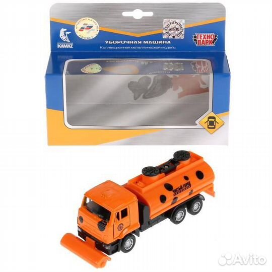 Машина Технопарк металл каmaz Уборочный 14 см инер