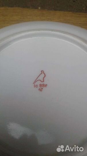 Набор тарелок.Дулево кобальт позолота.ссср