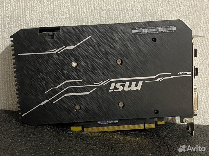 Видеокарта MSI GTX 1660 Super Ventus XS 6gb