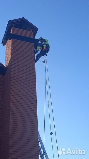 Промышленный альпинист, высотные работы, утепление