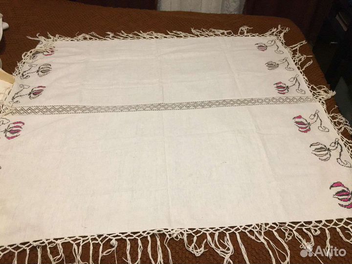 Винтажные скатерти 60-х с бахромой
