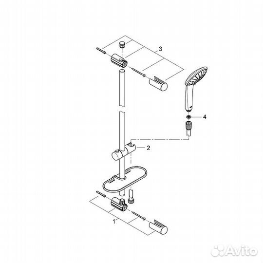 Душевой гарнитур Grohe Euphoria 27226001 Хром