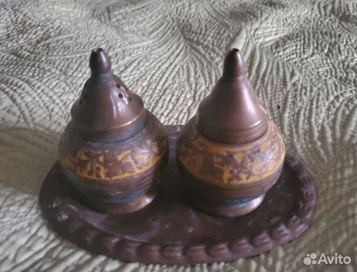 Латунь набор специй чеканка