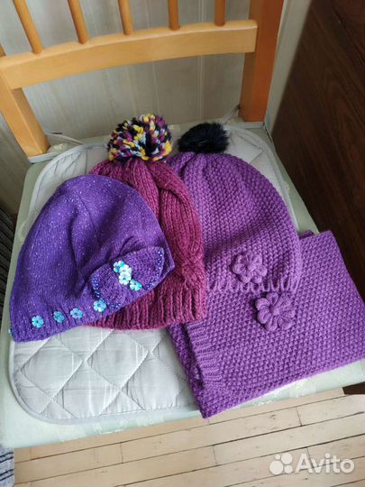 Шапки, шарфы, снуды для девочки