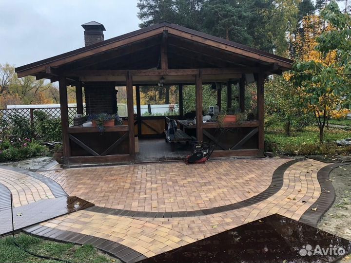 Тротуарная плитка брусчатка Соlоr Мiх Браер