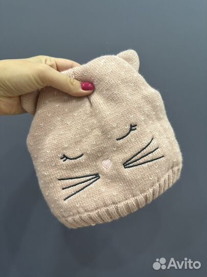 Шапка для девочки демисезон 4-5 лет