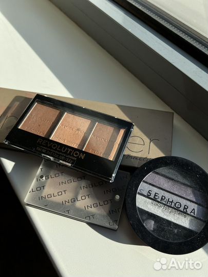 Тени для век Inglot, Sephora, скульптор, мало бу