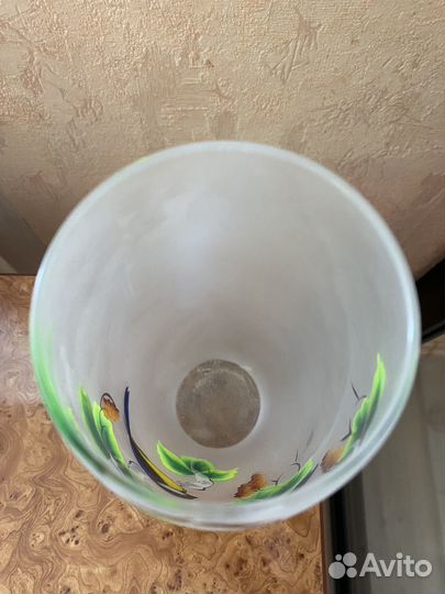 Ваза для цветов стекло с рисунком