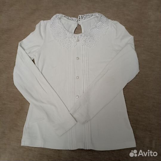 Блузка школьная белая 134
