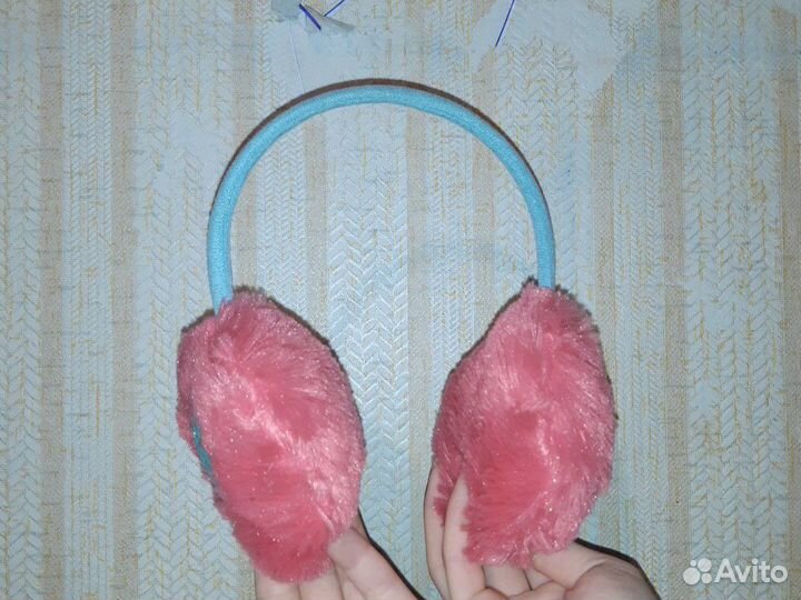 Тёплые меховые наушники для девочки