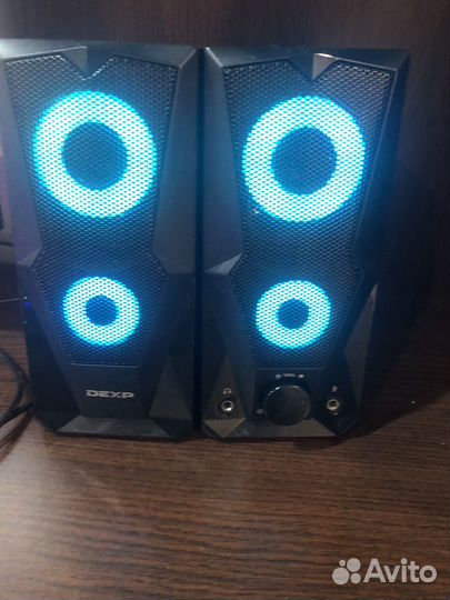 Колонки для компьютера dexp 2x3вт с подсветкой