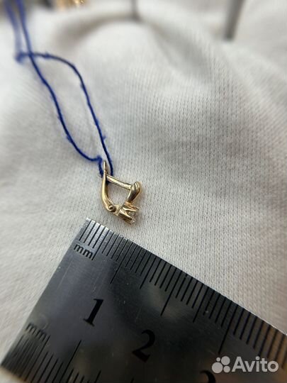 Золотые серьги новые с биркой