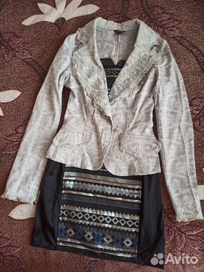 Платье и кружевной пиджак 42 размер