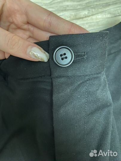 Брюки черные с завышенной талией