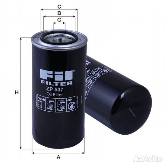 Фильтр масляный ZP537 FIL filter