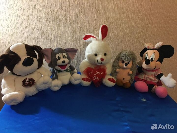 Мягкие игрушки, много