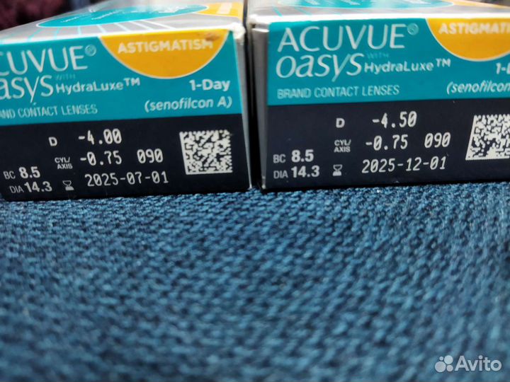 Линзы контактные acuvue oasys 1 day astigmatism