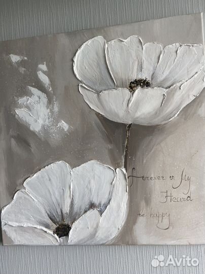 Интерьерная картина на холсте с поталью