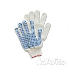 Перчатки х/б, 6 нит. с пвх (белые) (пара)