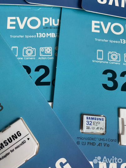 Новая Карта памяти MicroSD Samsung 32 GB EVO plus