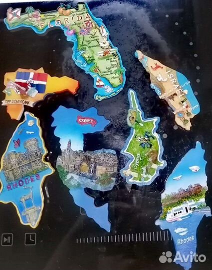 Магниты на холодильник из разных стран