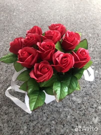 Букет из мыльных роз