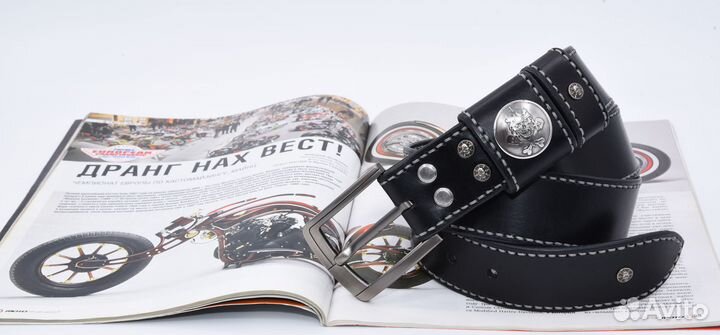 Ремень кожаный ручной работы