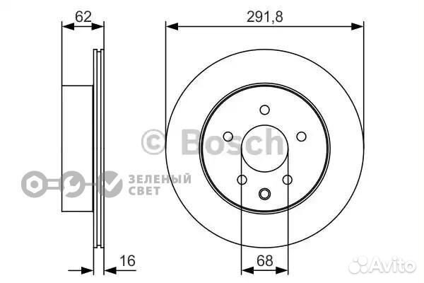 Bosch 0986479S31 Диск тормозной задний nissan qash