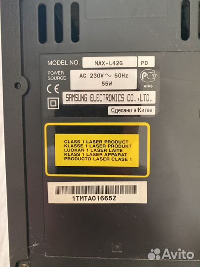 Музыкальный центр samsung max l42g