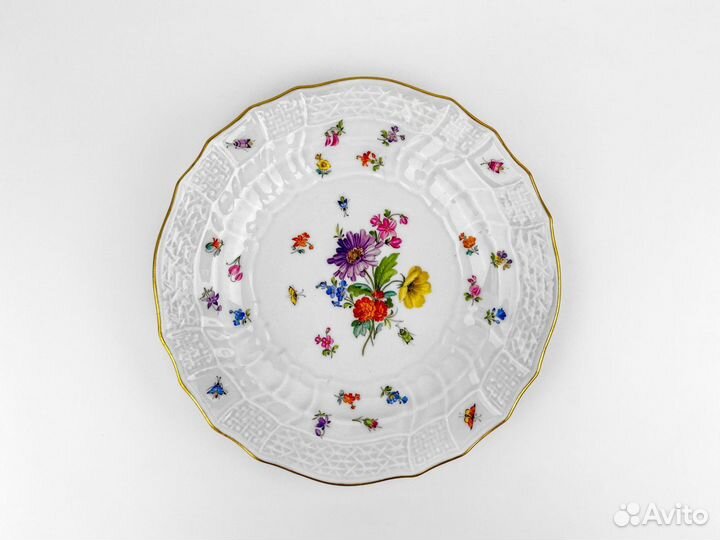 Антикварная тарелка, Meissen, фарфор, 1825 гг