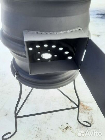 Печь под казан из дисков