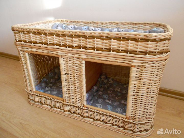 Домик для кошки плетеный из ивы