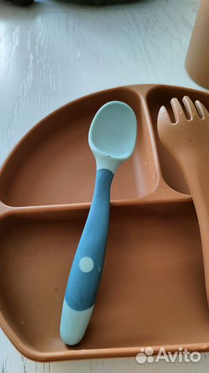 Набор посуды для кормления силиконовая на присоске