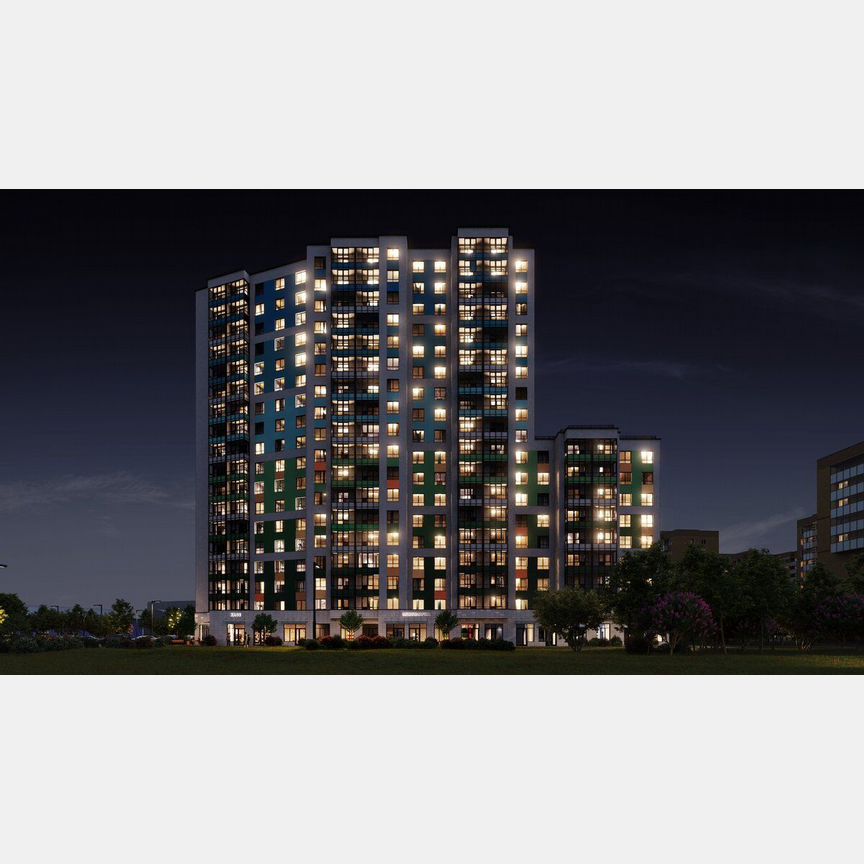 2-к. квартира, 48,3 м², 13/18 эт.