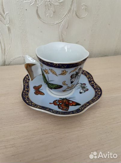 Кофейный сервиз Германия бабочка новый