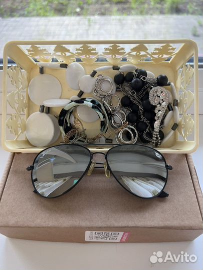 Очки ray ban + бижутерия