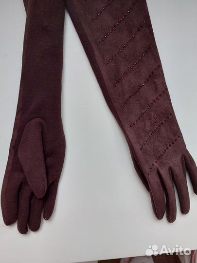Перчатки замша