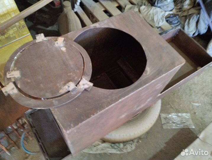 Мангал с печью под казан