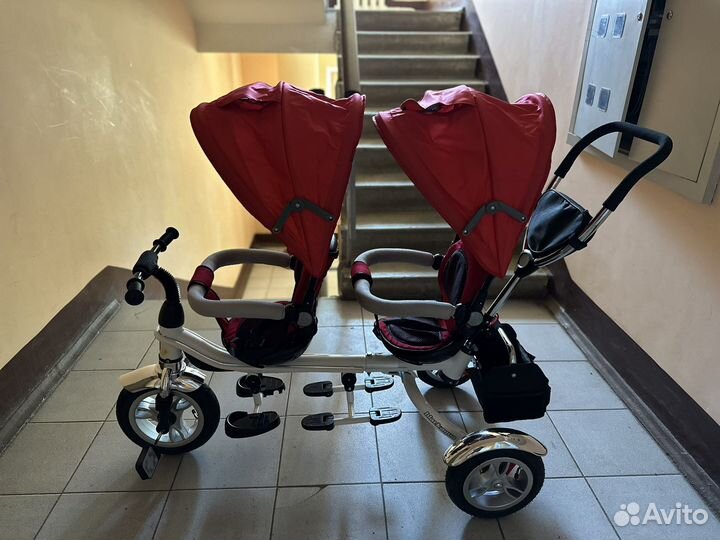 Велосипед для двойни Black Aqua