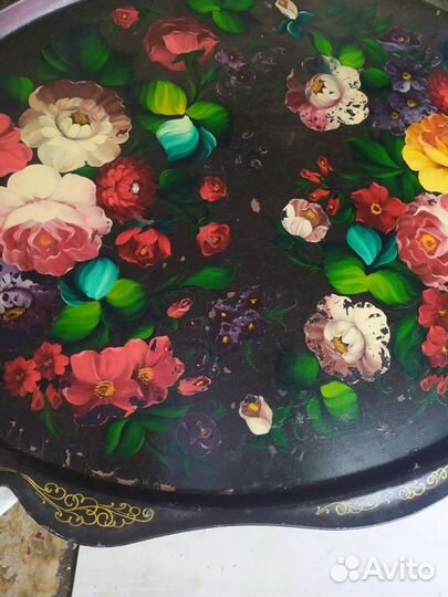 Большой Жостовский поднос под реставрацию