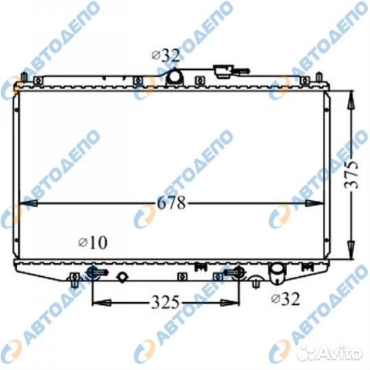 Радиатор охлаждения двигателя honda avancier 19992000 хонда аваниер 19992000