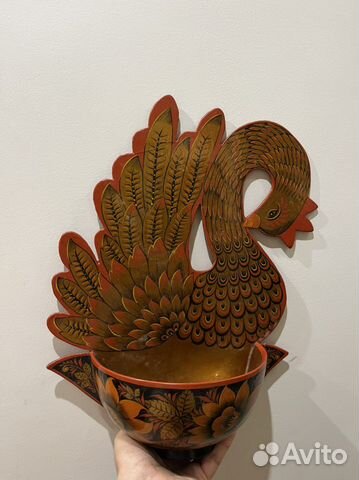 Курочка хохлома интерьерная